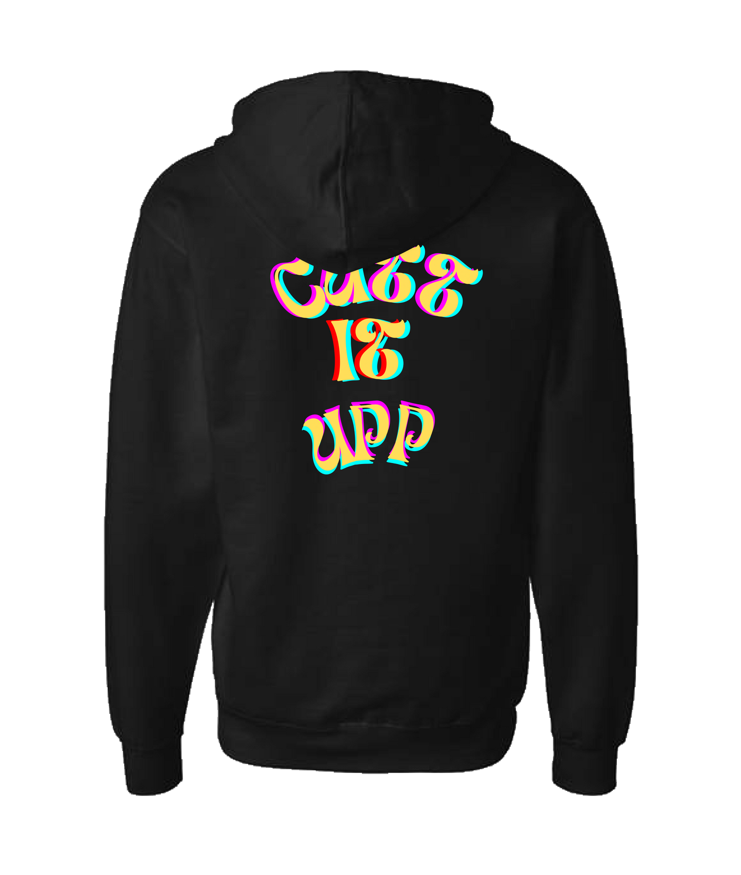 V-TCFRTOP - CUTT IT UP - Black Zip Up Hoodie
