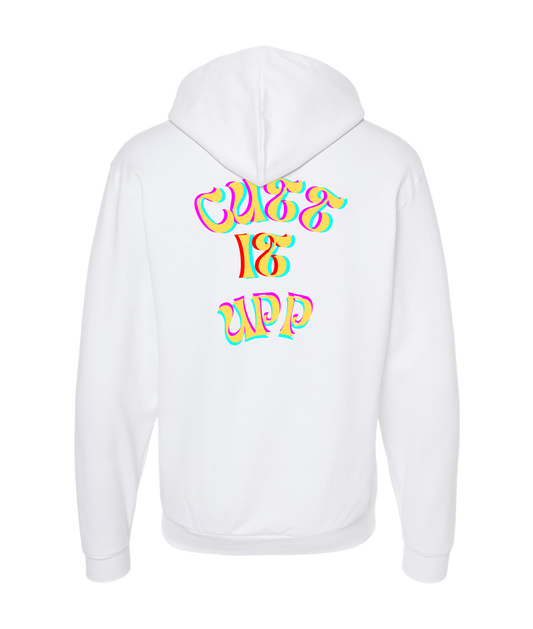 V-TCFRTOP - CUTT IT UP - White Zip Up Hoodie