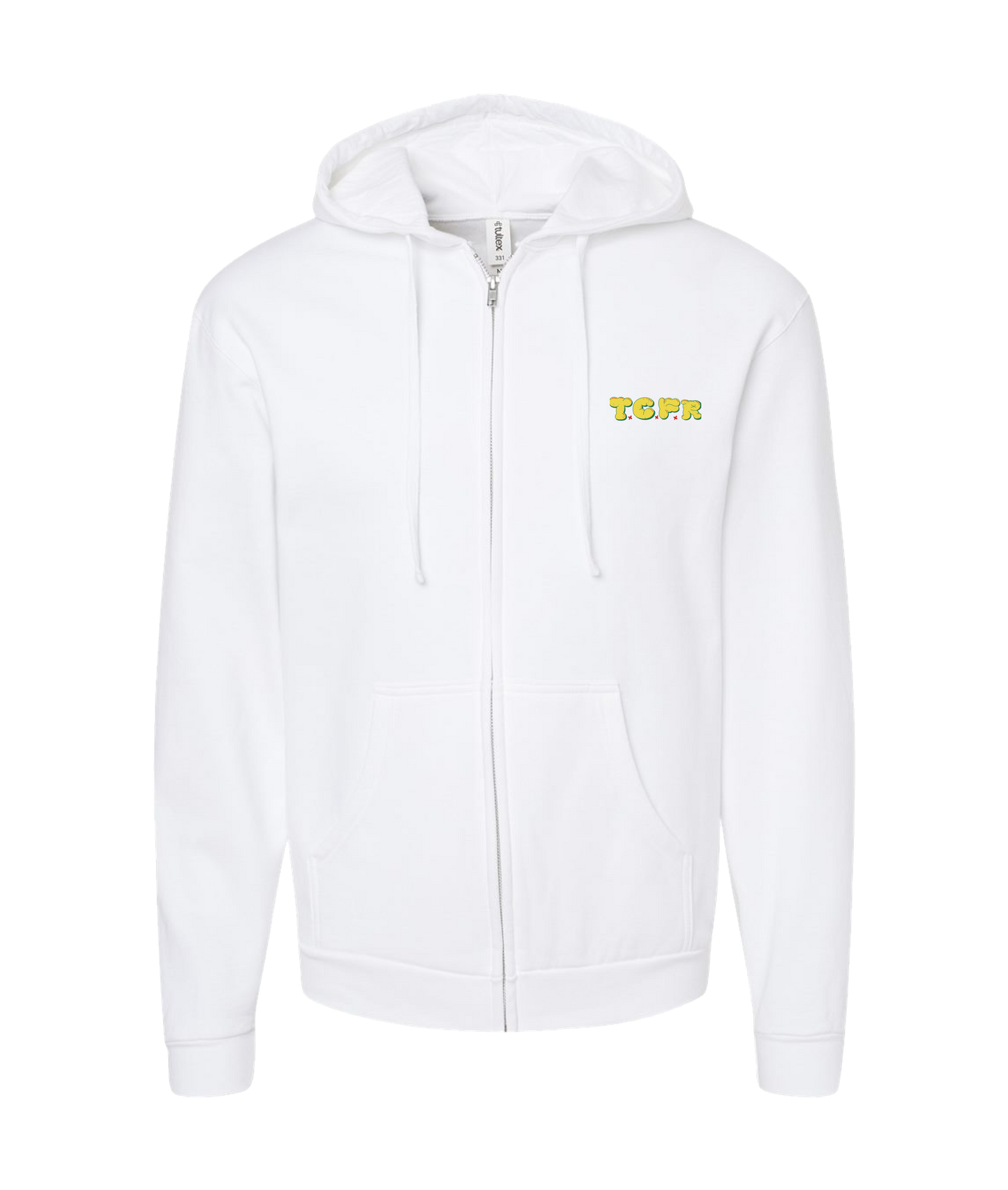 V-TCFRTOP - T.C.F.R - White Zip Up Hoodie