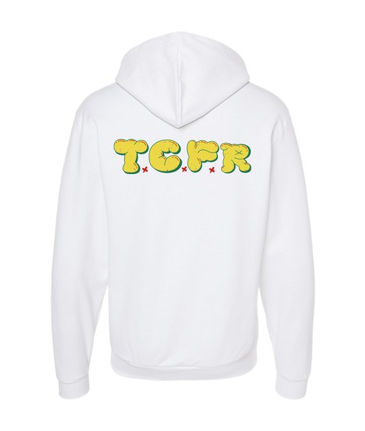 V-TCFRTOP - T.C.F.R - White Zip Up Hoodie