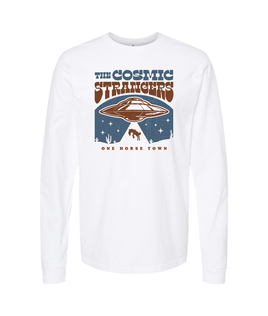 The Cosmic Strangers - One Horse Town - White Long Sleeve T