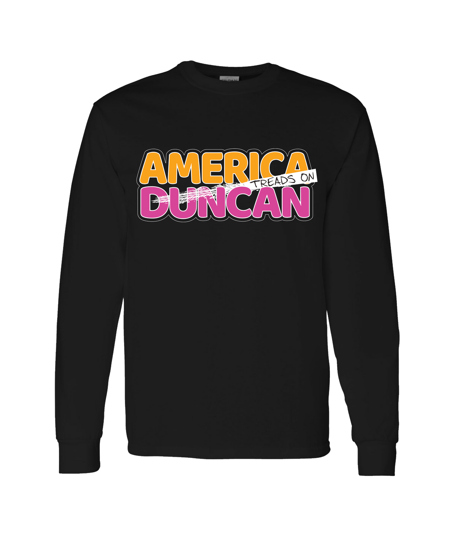 Duncan Jay - AMERICA TREADS ON DUNCAN - Black Long Sleeve T
