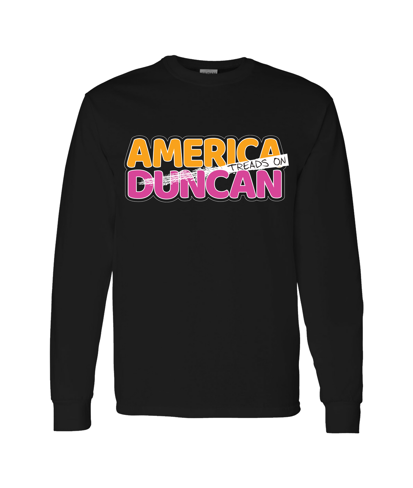 V-TDJTOP - AMERICA TREADS ON DUNCAN - Black Long Sleeve T