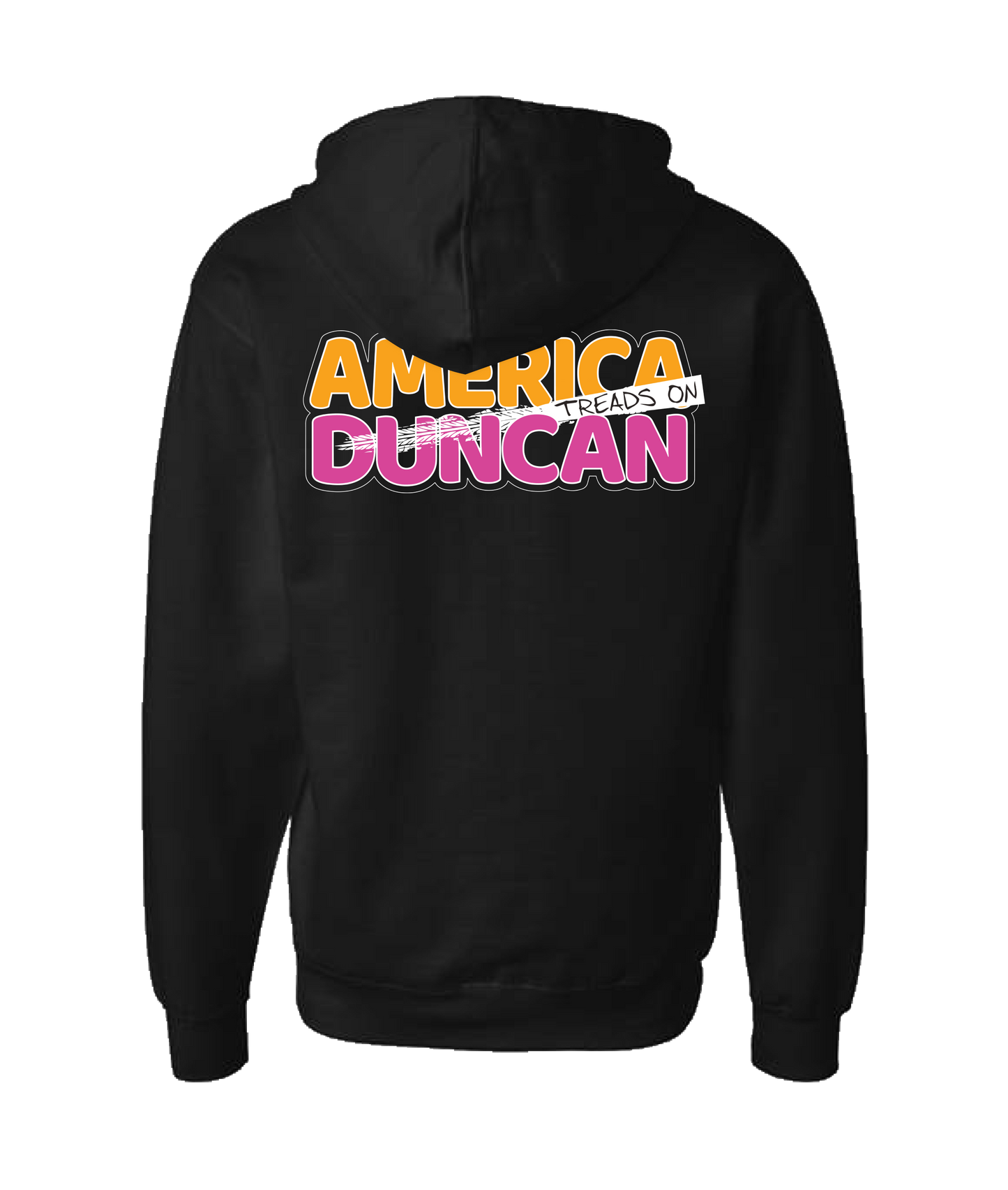 Duncan Jay - AMERICA TREADS ON DUNCAN - Black Zip Up Hoodie