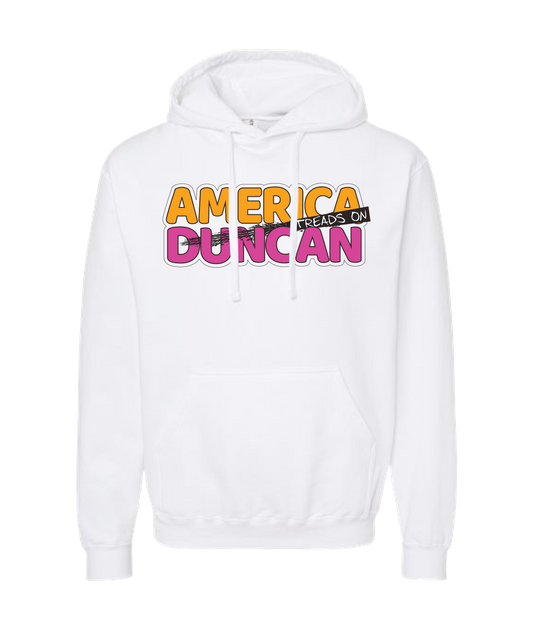 Duncan Jay - AMERICA TREADS ON DUNCAN - White Hoodie