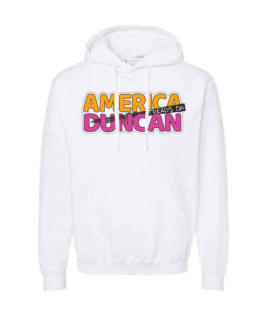 V-TDJTOP - AMERICA TREADS ON DUNCAN - White Hoodie