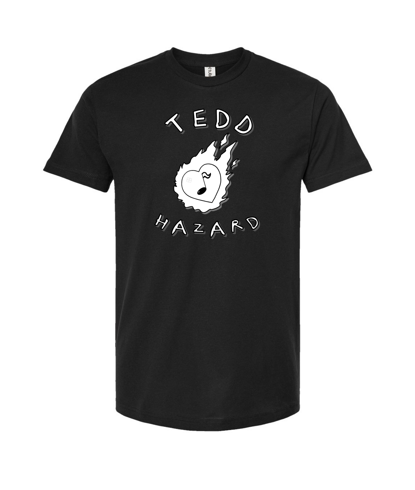 Tedd Hazard - Heart Logo - Black T-Shirt