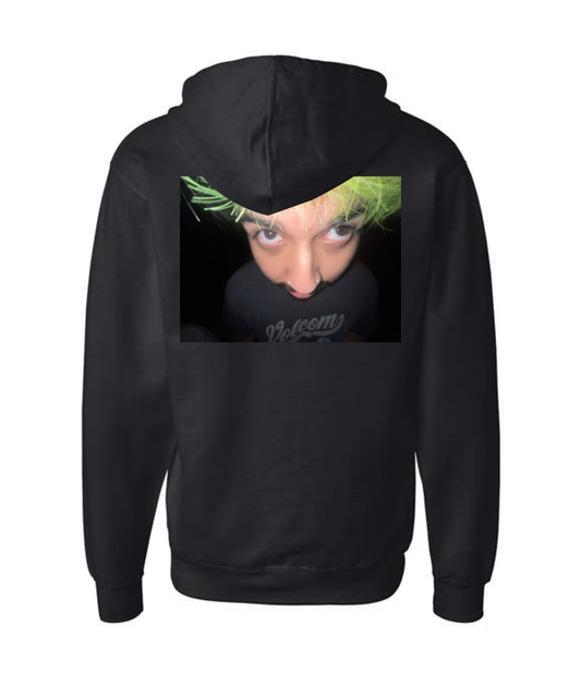 V-TJMSTOP - GreenJunies - Black Zip Up Hoodie