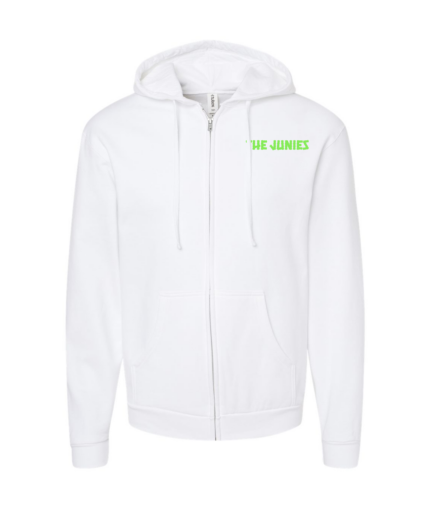 V-TJMSTOP - GreenJunies - White Zip Up Hoodie