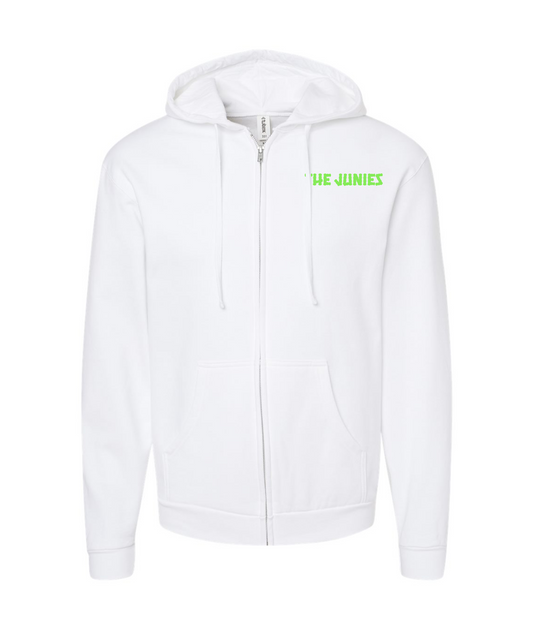 V-TJMSTOP - GreenJunies - White Zip Up Hoodie