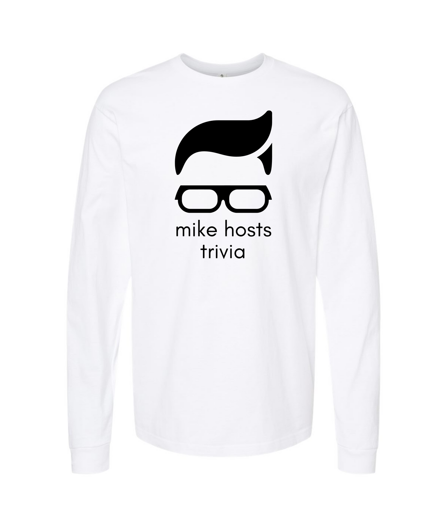 Trivia Mike Logo (DTG) White Long Sleeve T