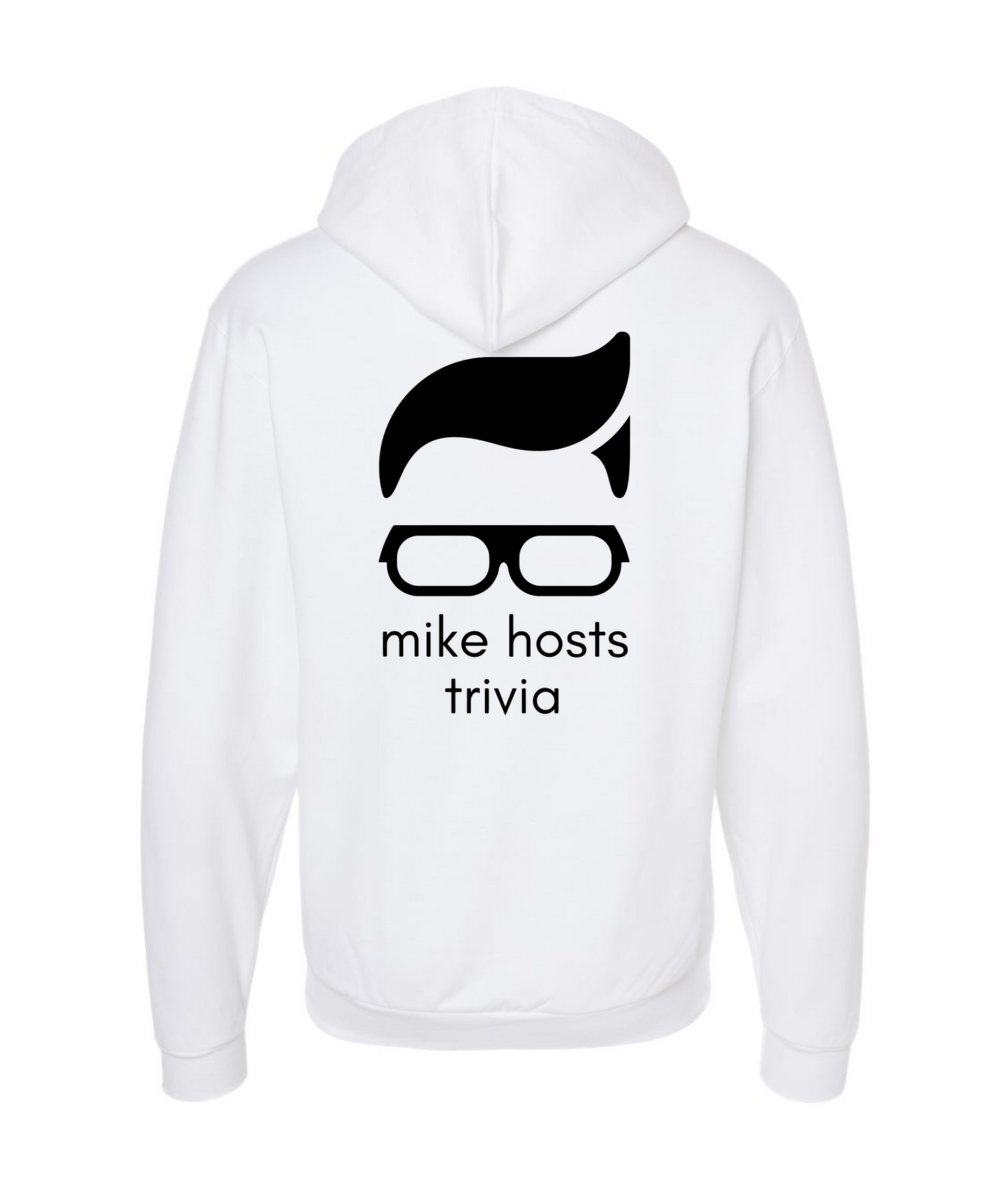 Trivia Mike Logo (DTG) White Zip Hoodie