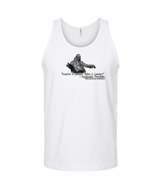 The Philly Captain's Merch is Fire - Leave a penny, take a penny - White Tank Top