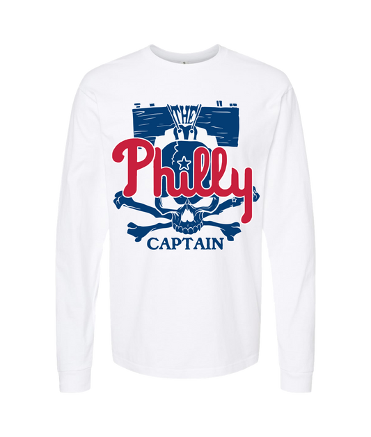 The Philly Captain's Merch is Fire - PHILLY - White Long Sleeve T