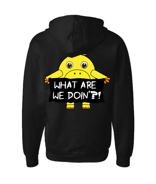 The Philly Captain's Merch is Fire - WHAT ARE WE DOIN' ?! - Black Zip Up Hoodie