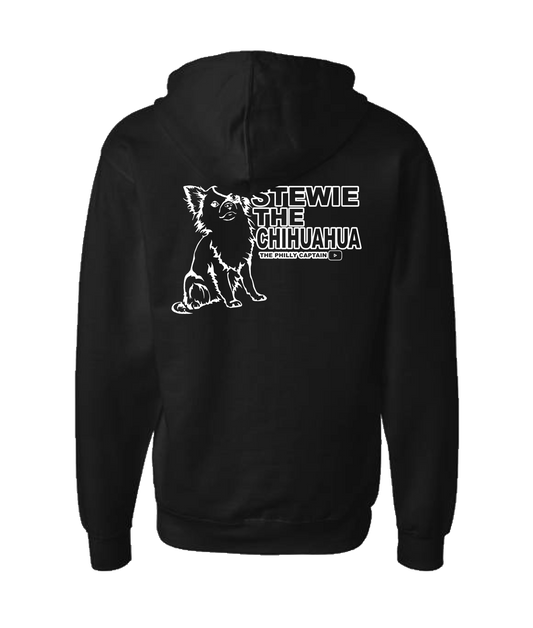 The Philly Captain's Merch is Fire - Stewie the Chihuahua - Black Zip Up Hoodie
