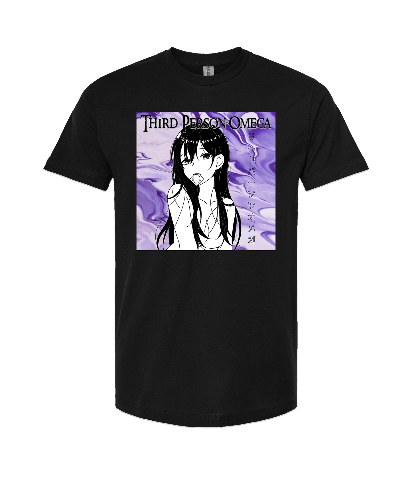 Third Person Omega - ANIME GIRL - Black T Shirt