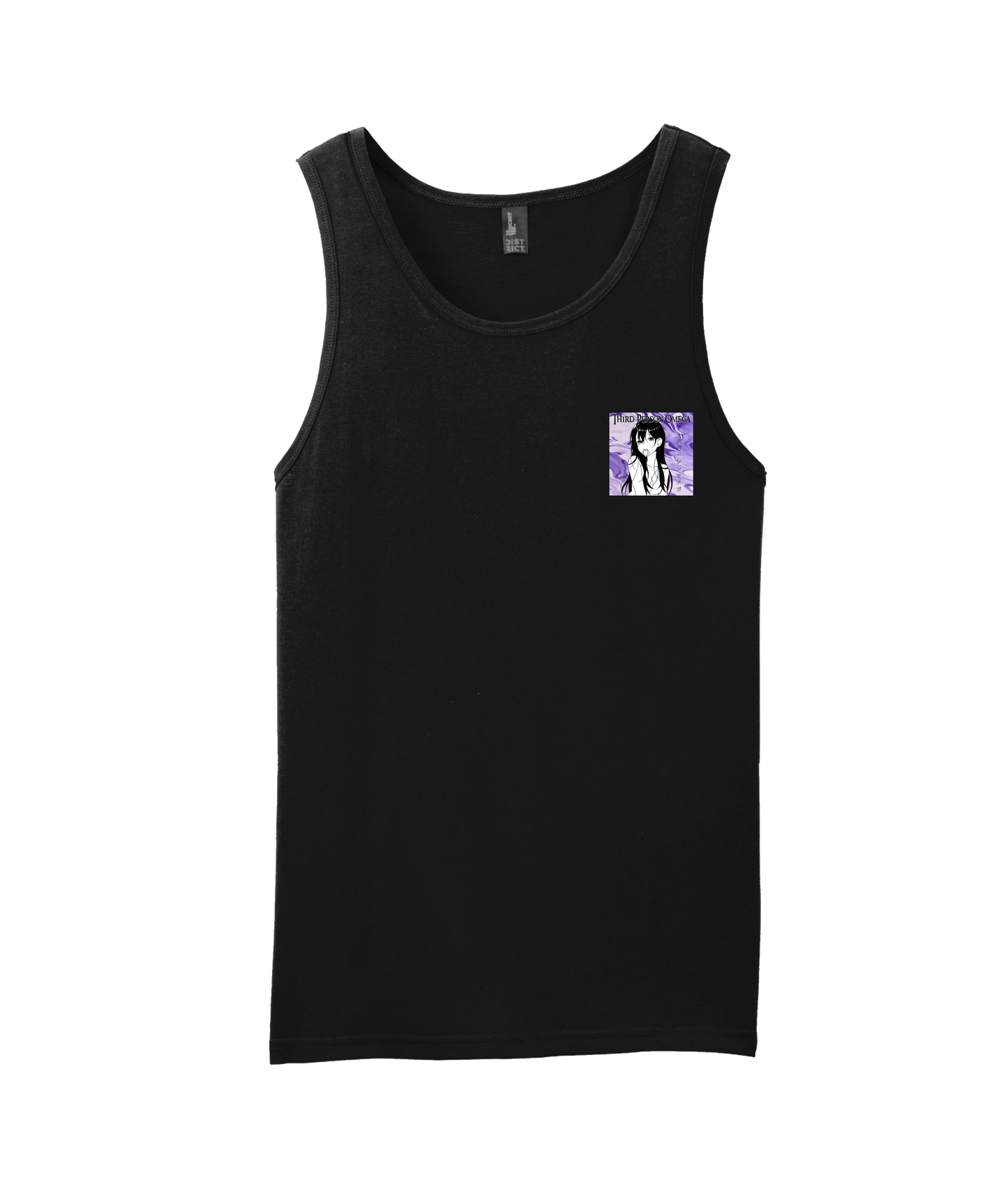 V-TPOTOP - ANIME GIRL - Black Tank Top