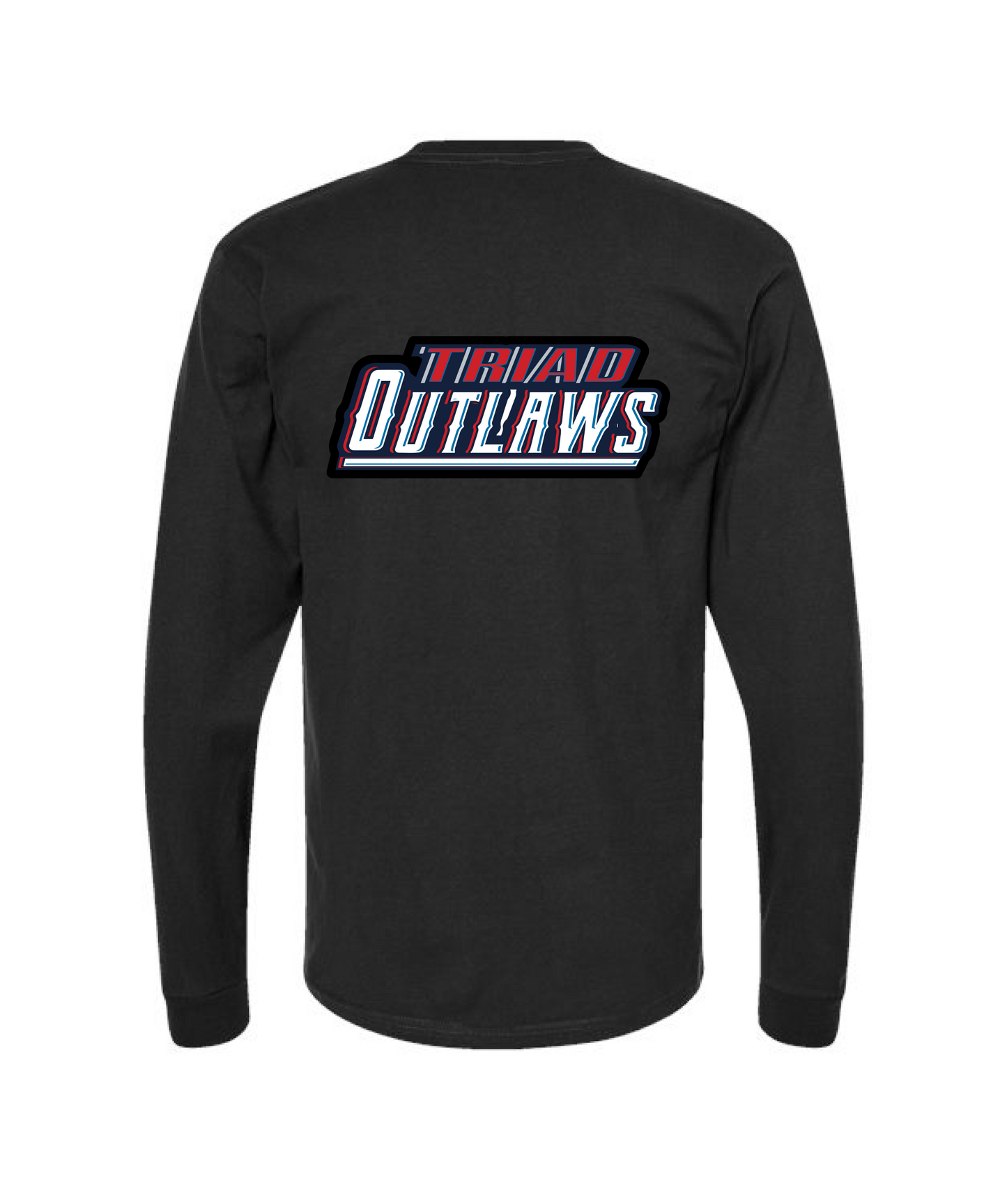 Triad Outlaws Saloon - DESIGN 2 - Black Long Sleeve T