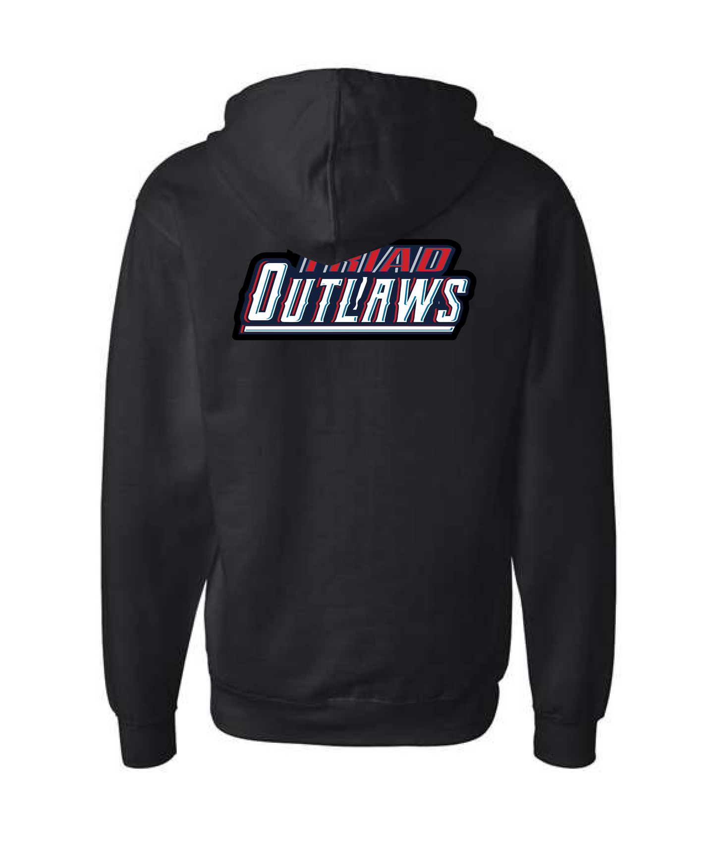 Triad Outlaws Saloon - DESIGN 2 - Black Zip Up Hoodie