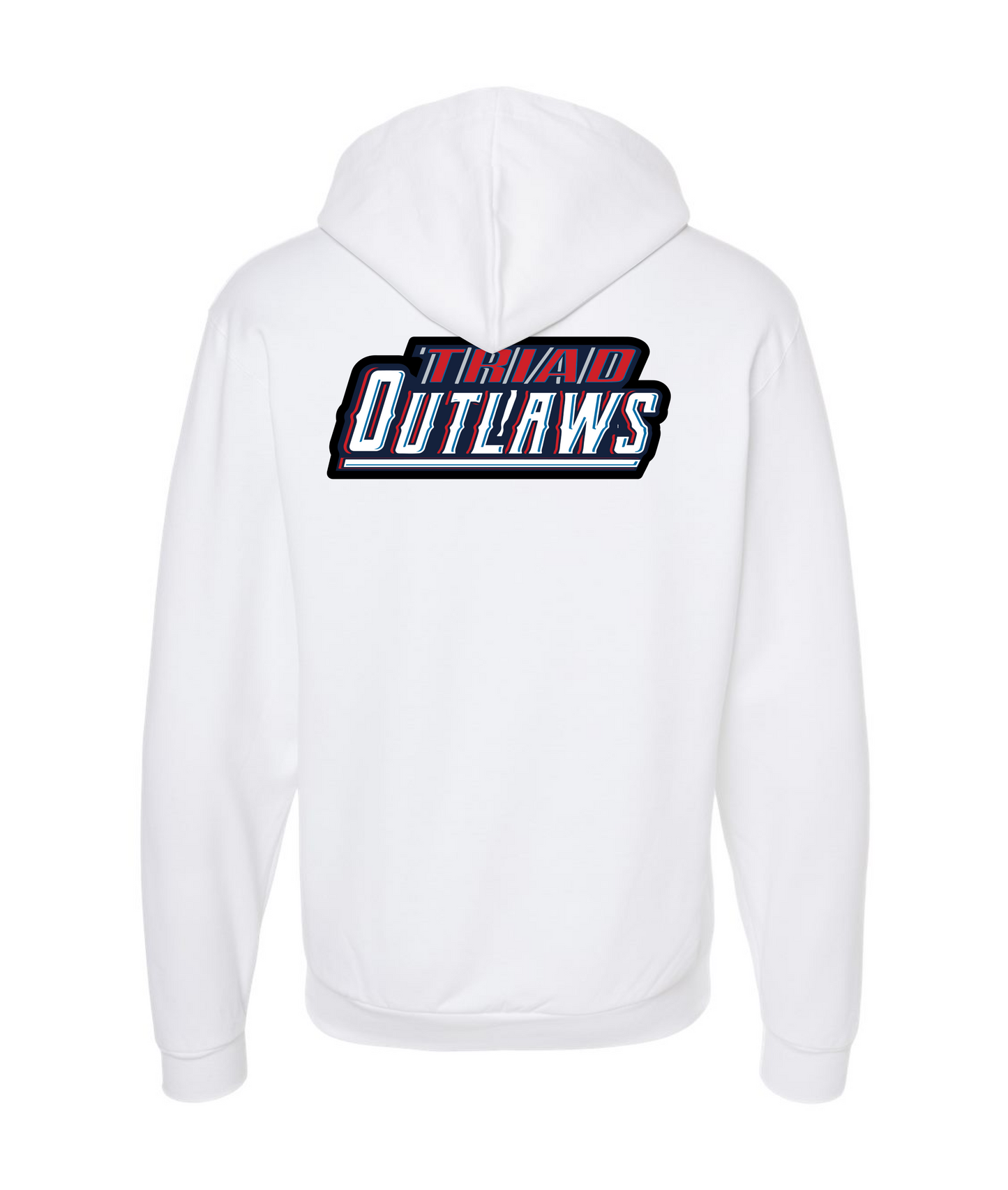 Triad Outlaws Saloon - DESIGN 2 - White Zip Up Hoodie