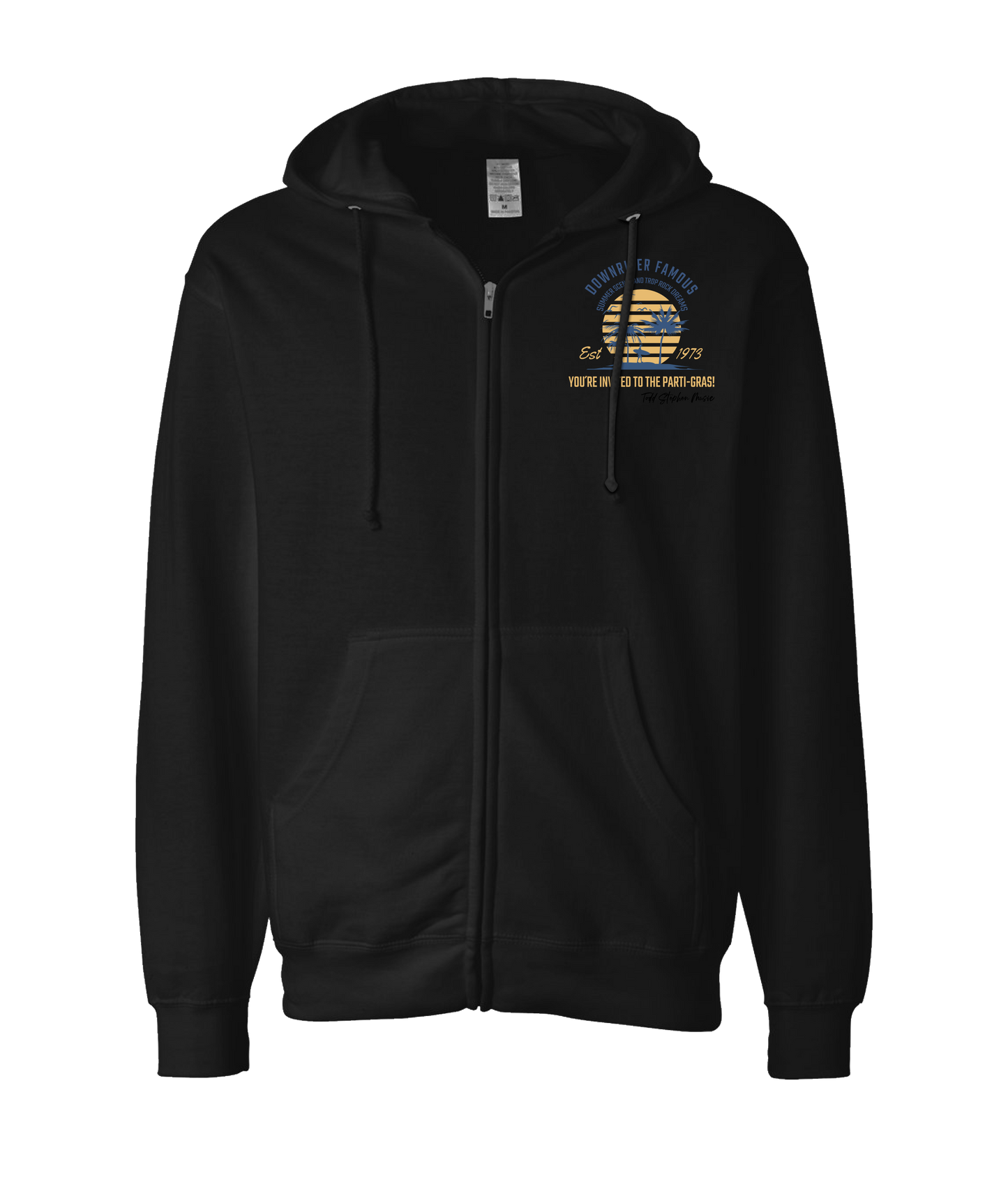 Todd Stephen Music - Todd Stephen Beach Rock 1 - Black Zip Up Hoodie