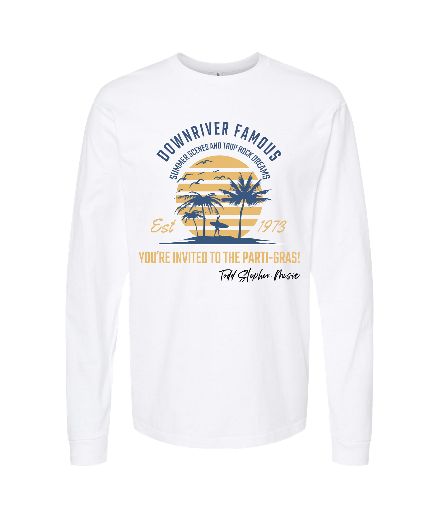 Todd Stephen Music - Todd Stephen Beach Rock 1 - White Long Sleeve T