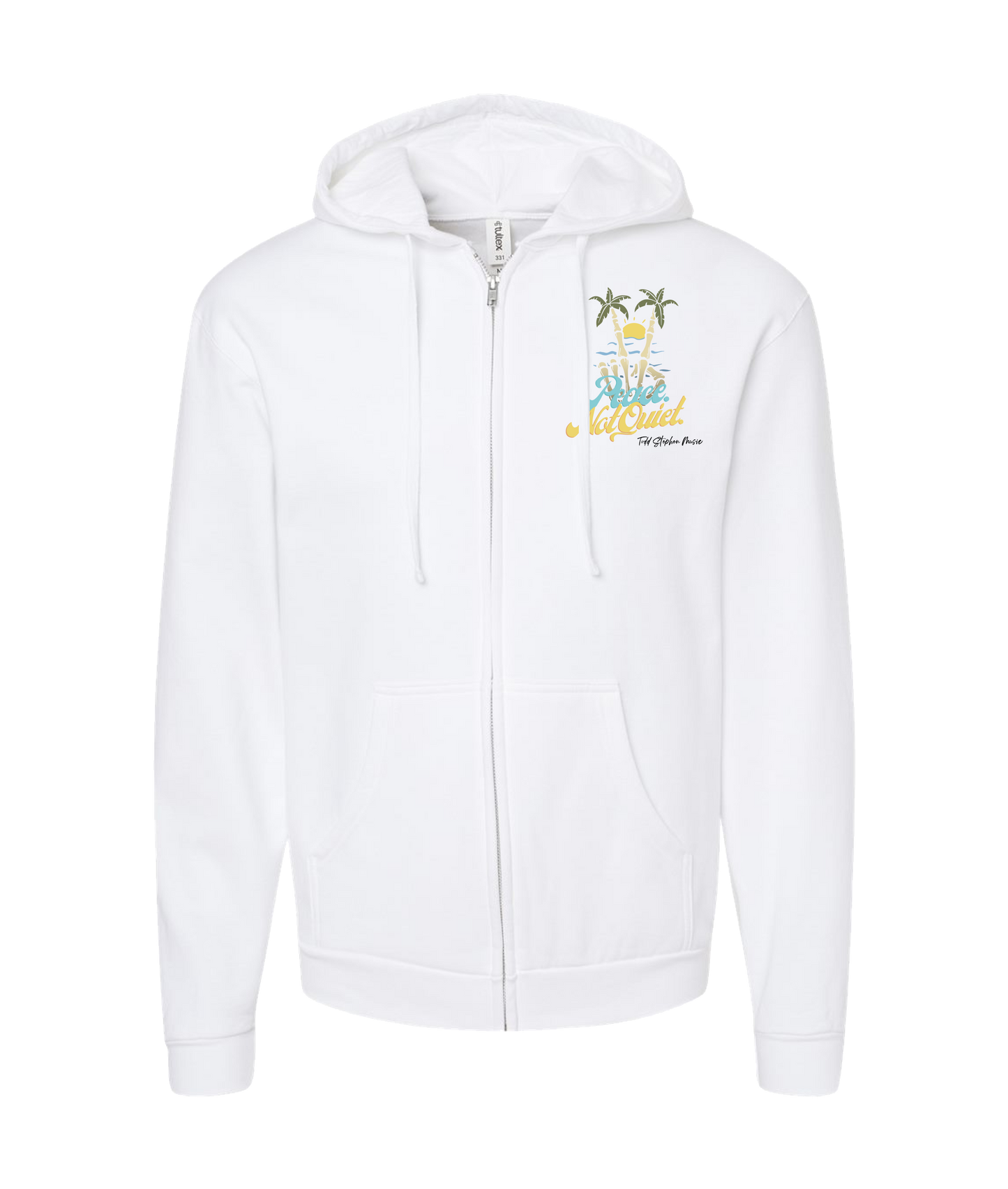 Todd Stephen Music - Todd Stephen Beach Rock 2 - White Zip Up Hoodie