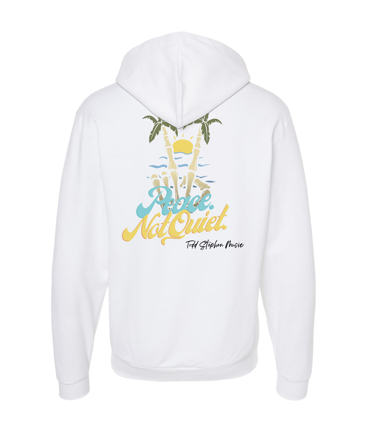 Todd Stephen Music - Todd Stephen Beach Rock 2 - White Zip Up Hoodie