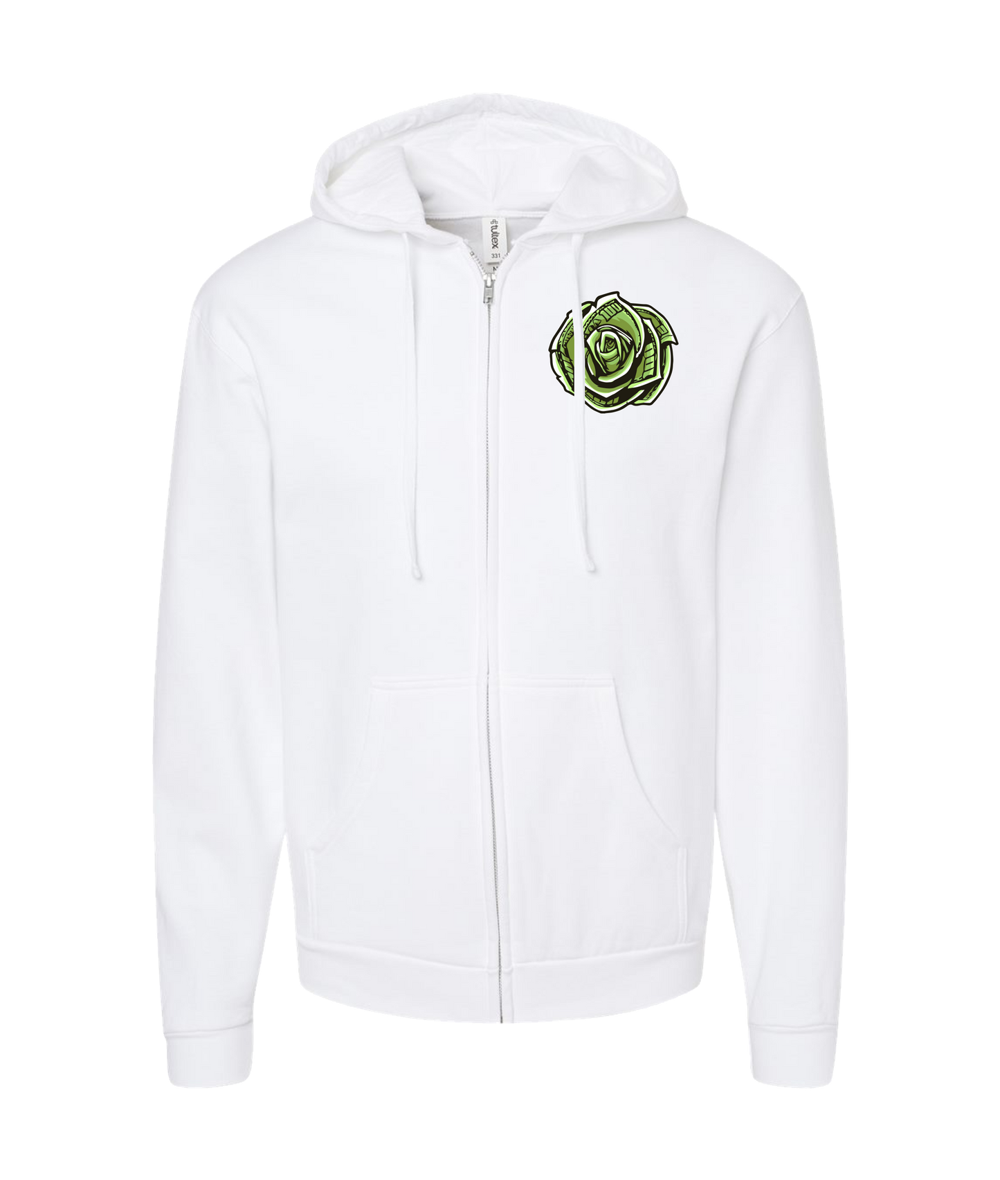 The $ocial Regi$try NC - N$NDO - White Zip Up Hoodie