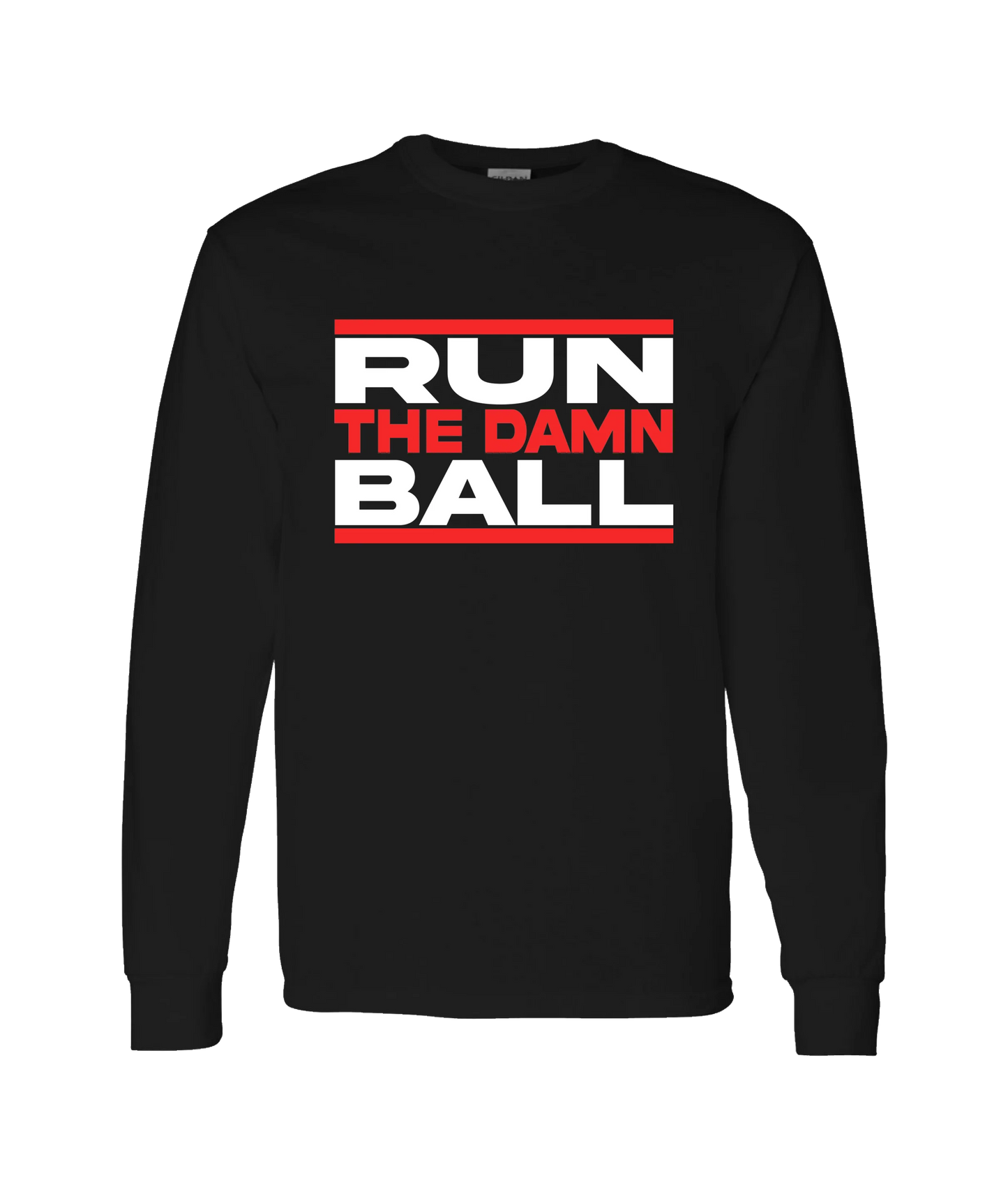 The Sportsocracy - Run The Damn Ball - Black Long Sleeve T