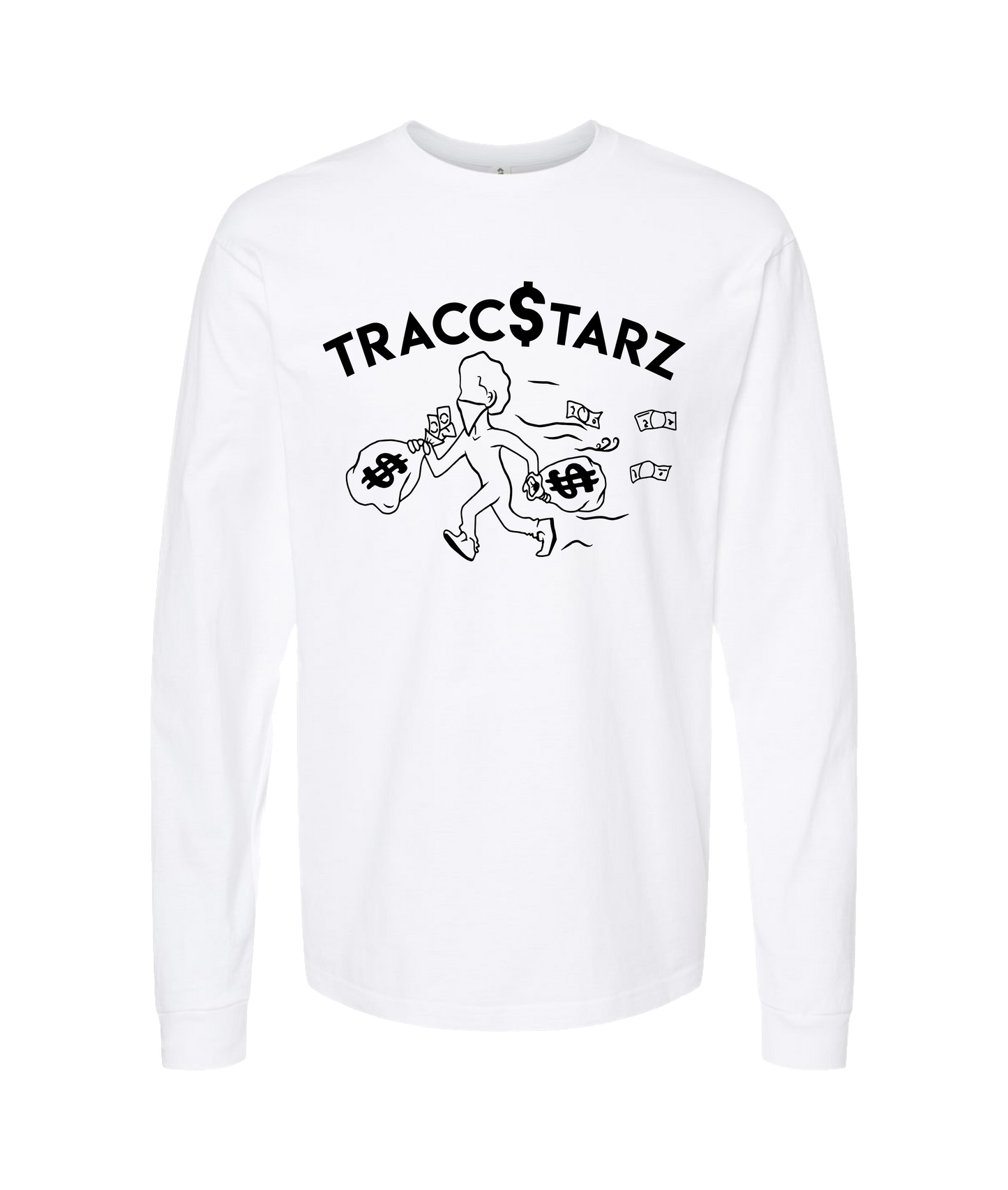 TraccStarz - Runnin - White Long Sleeve T