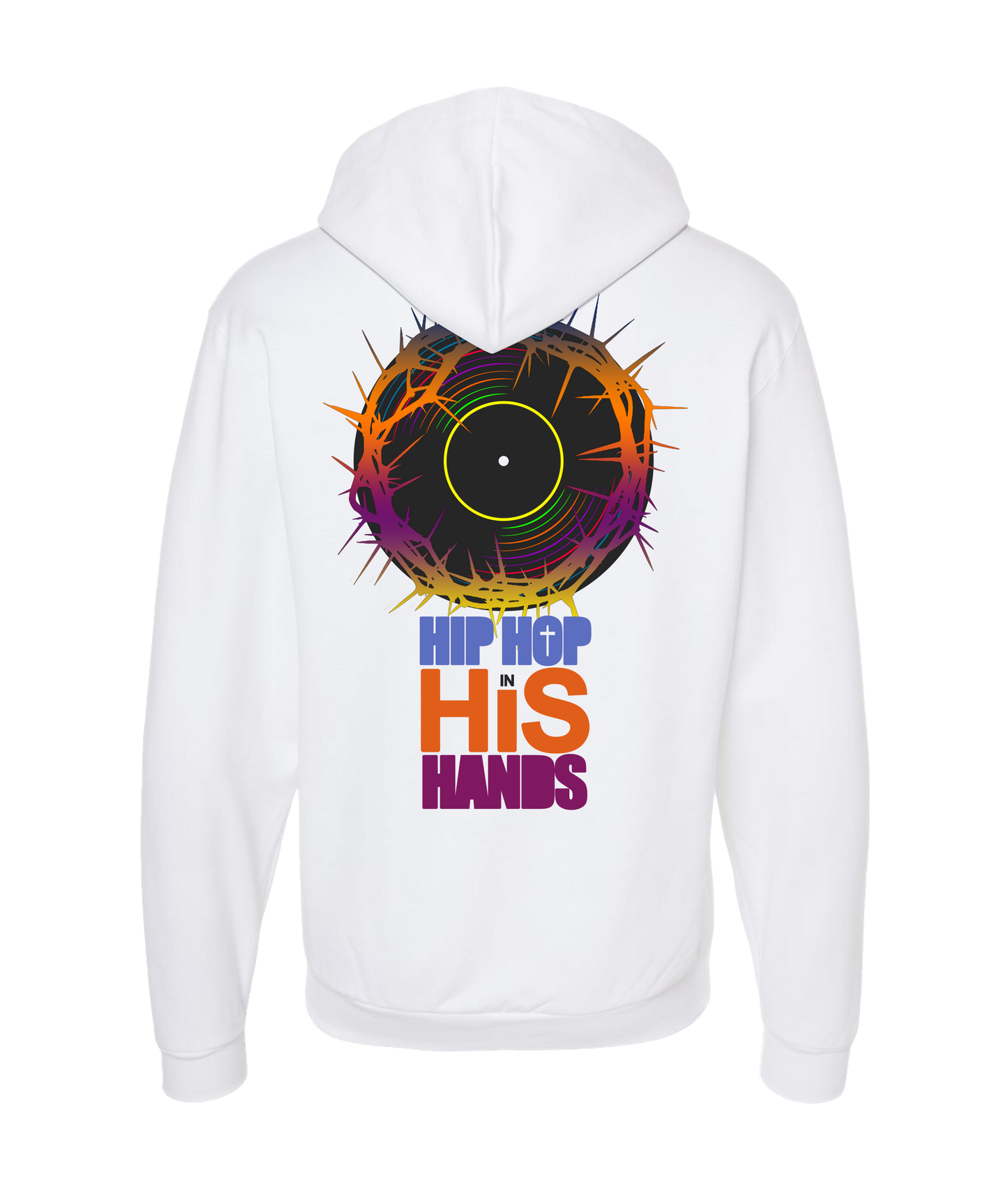 theschirtz - Hip Hop in His Hands - White Zip Up Hoodie