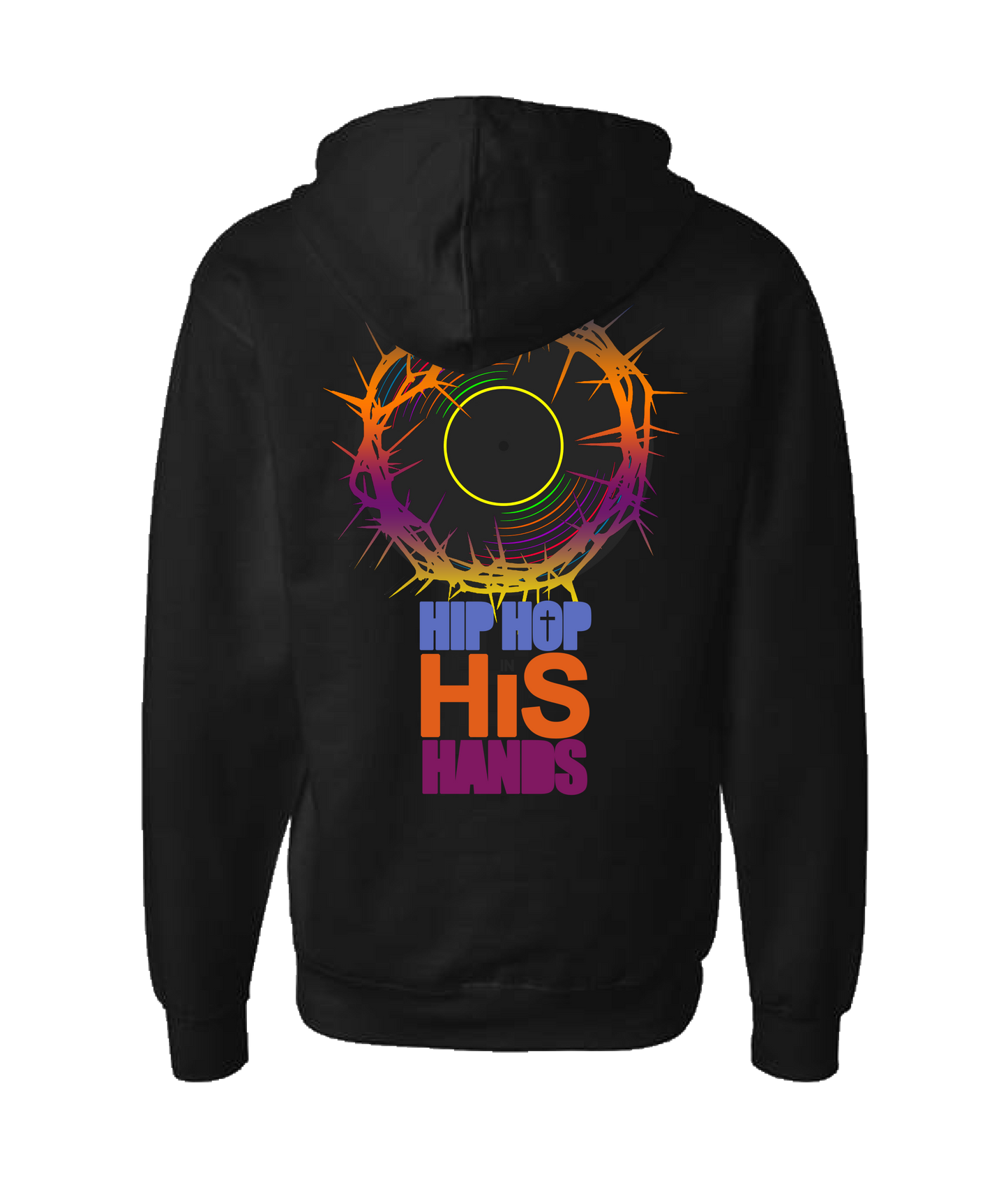 theschirtz - Hip Hop in His Hands - Black Zip Up Hoodie