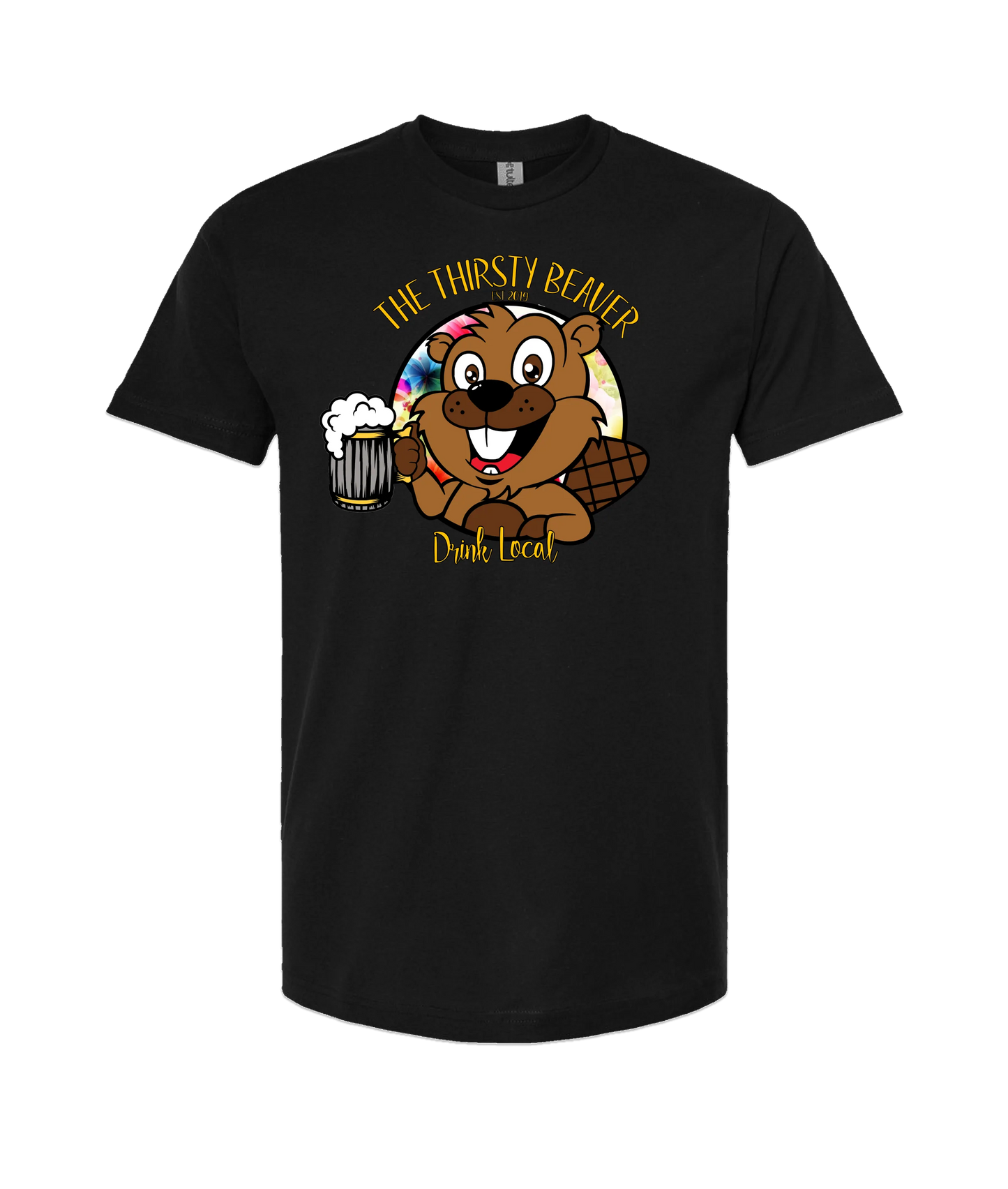 The Thirsty Beaver - Logo 2 - Black T Shirt