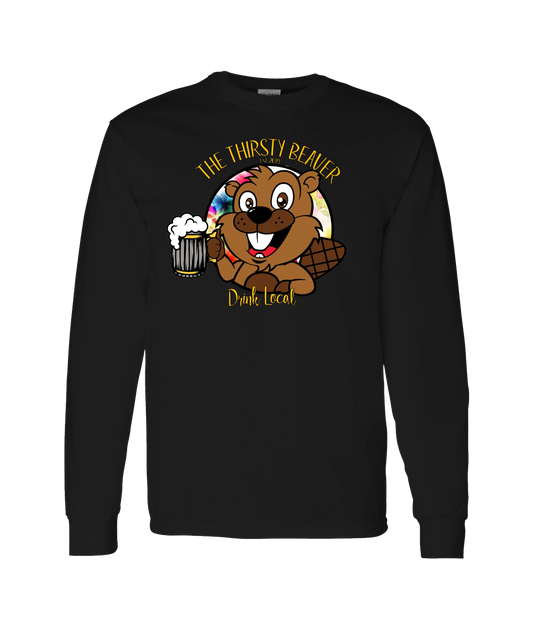 The Thirsty Beaver - Logo 2 - Black Long Sleeve T
