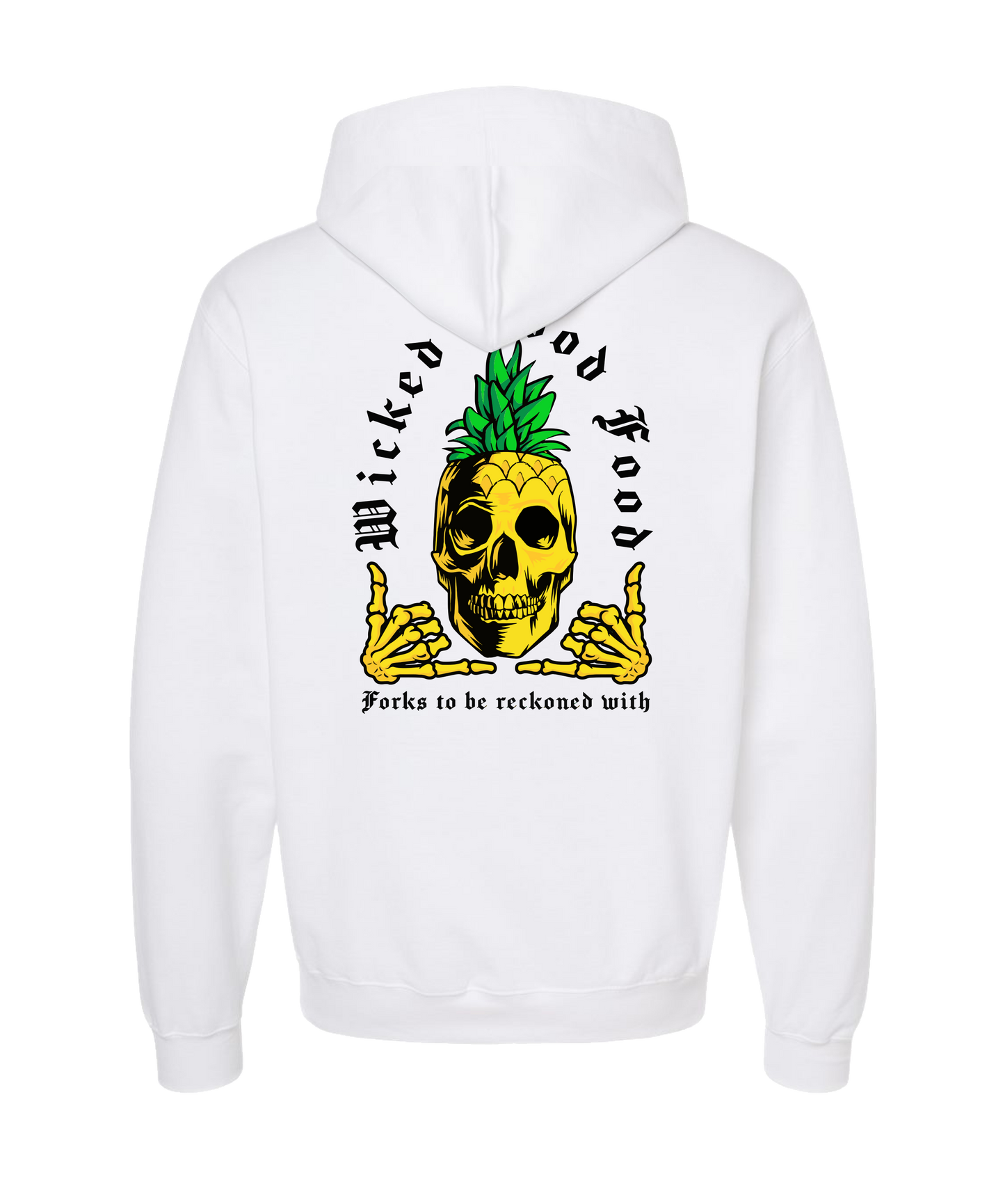 The Wicked Kitchen - 2 Sided Forks - White Hoodie