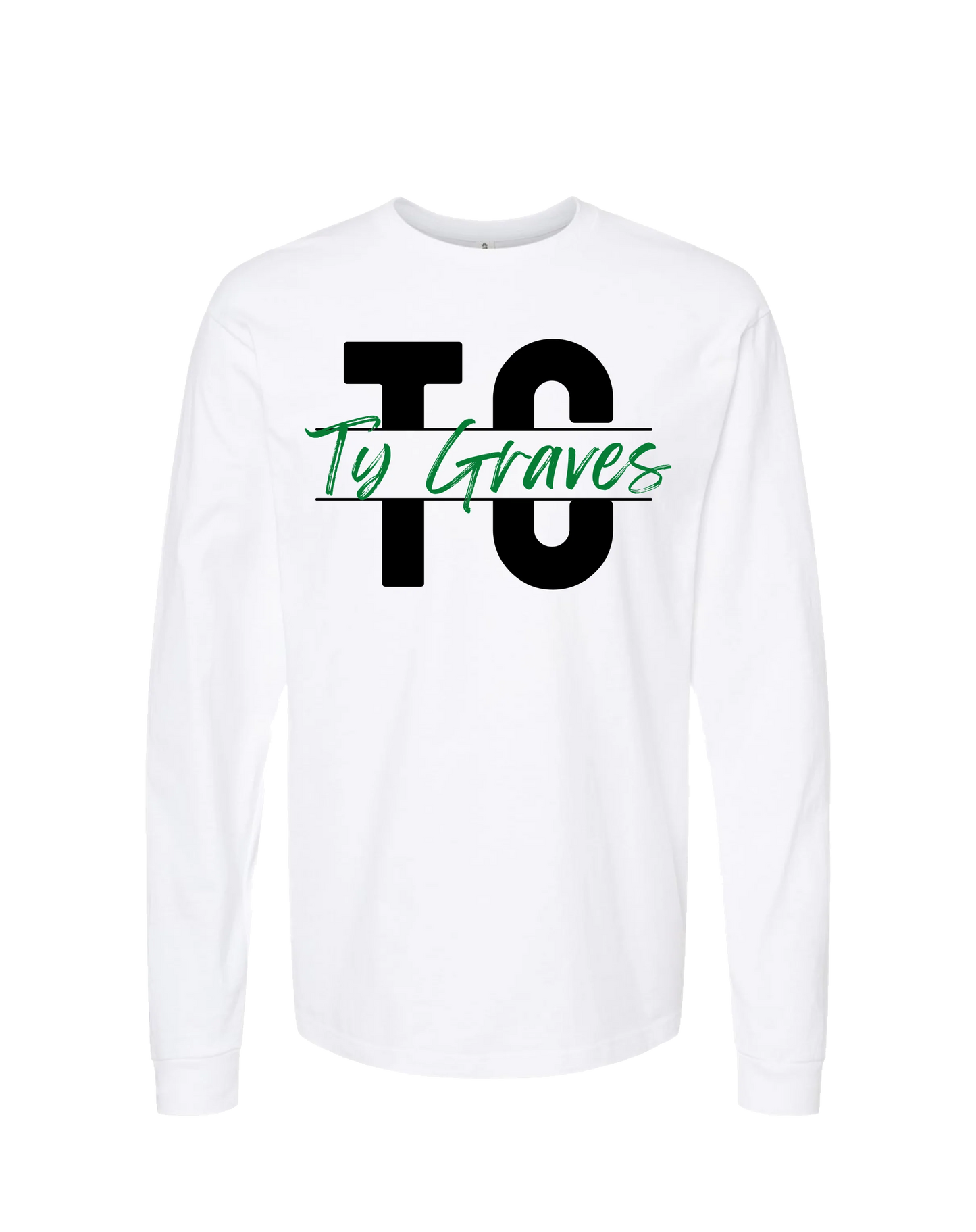 Ty Graves - Logo - White Long Sleeve T