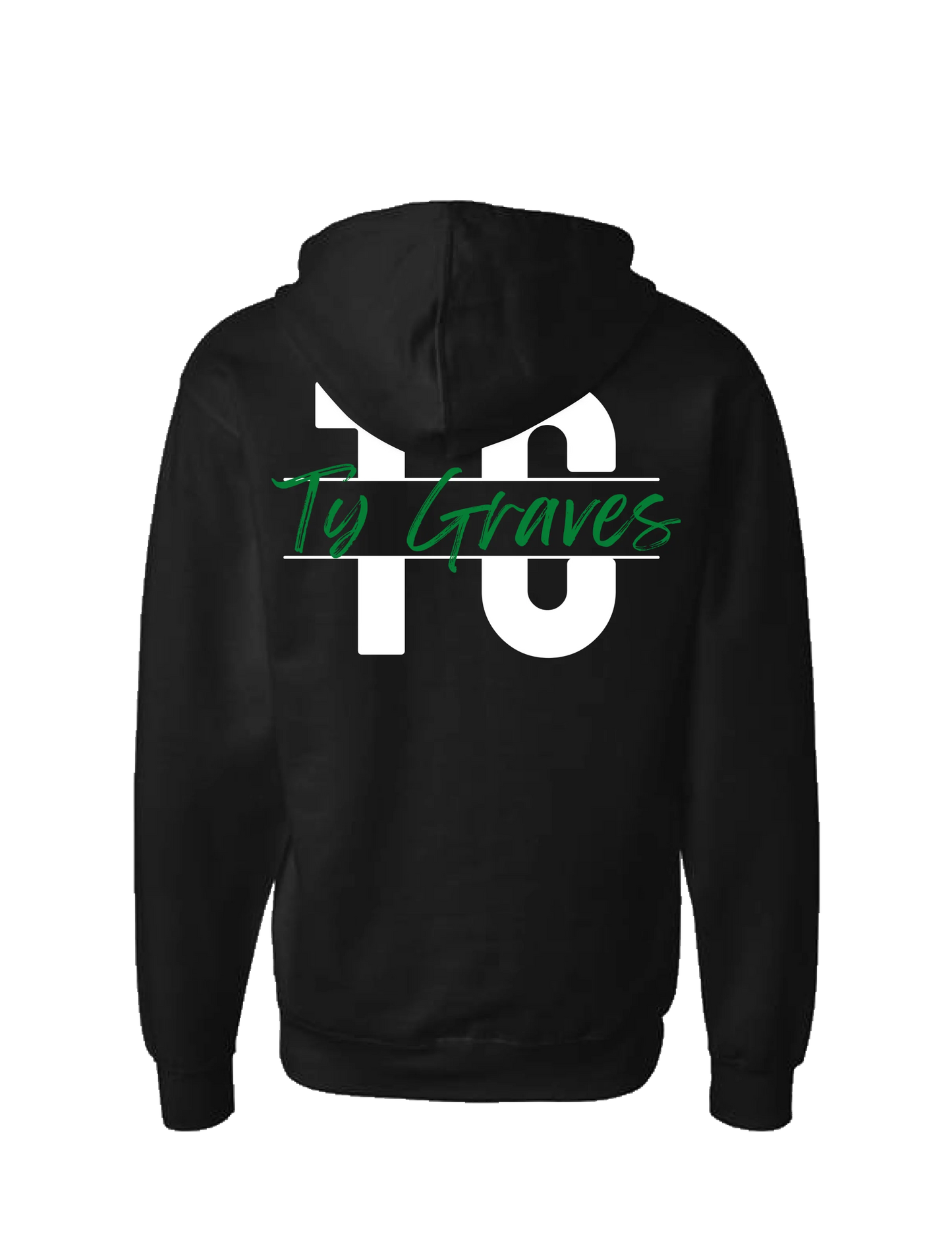 Ty Graves - Logo 2 - Black Zip Up Hoodie