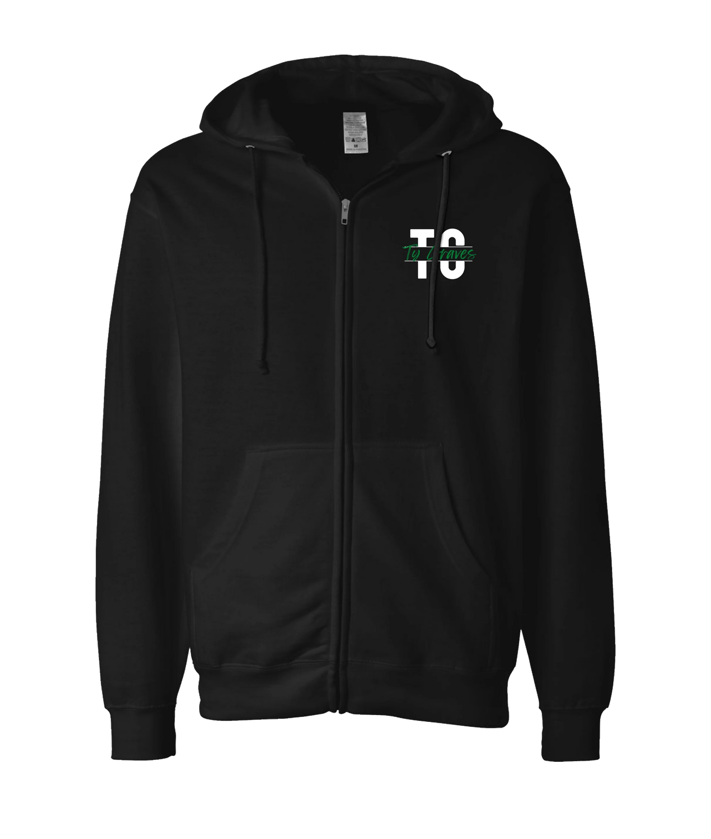 Ty Graves - Logo 2 - Black Zip Up Hoodie