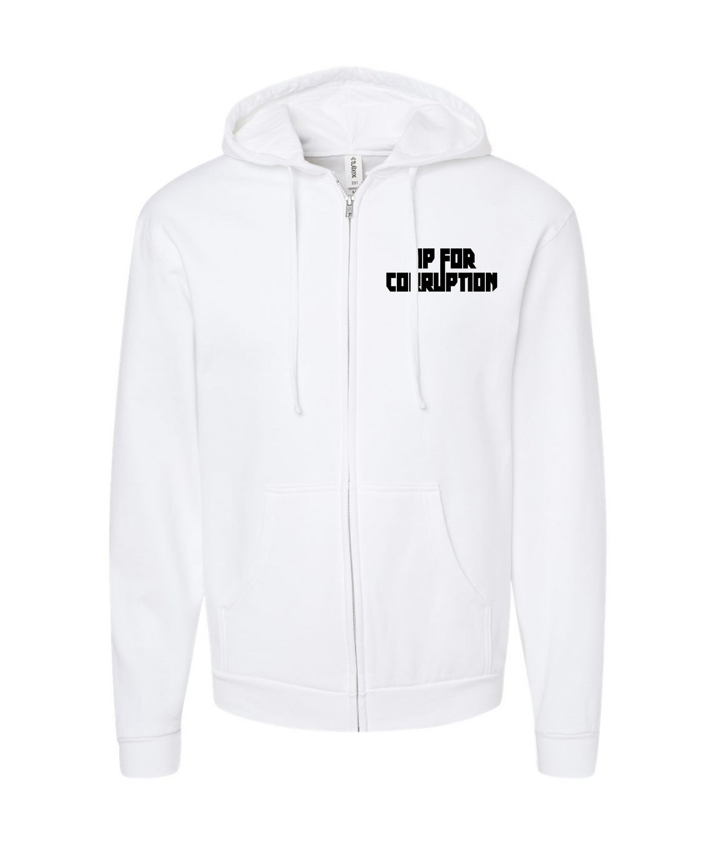 Up For Corruption Merch - U4C - White Zip Up Hoodie