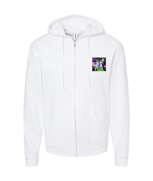 V-UNTRTOP - SPACE ALIENS - White Zip Up Hoodie