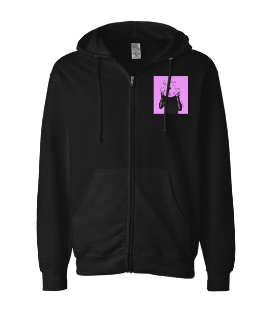 V-VALENTOP - SOFTEN THE BLOW - Black Zip Up Hoodie