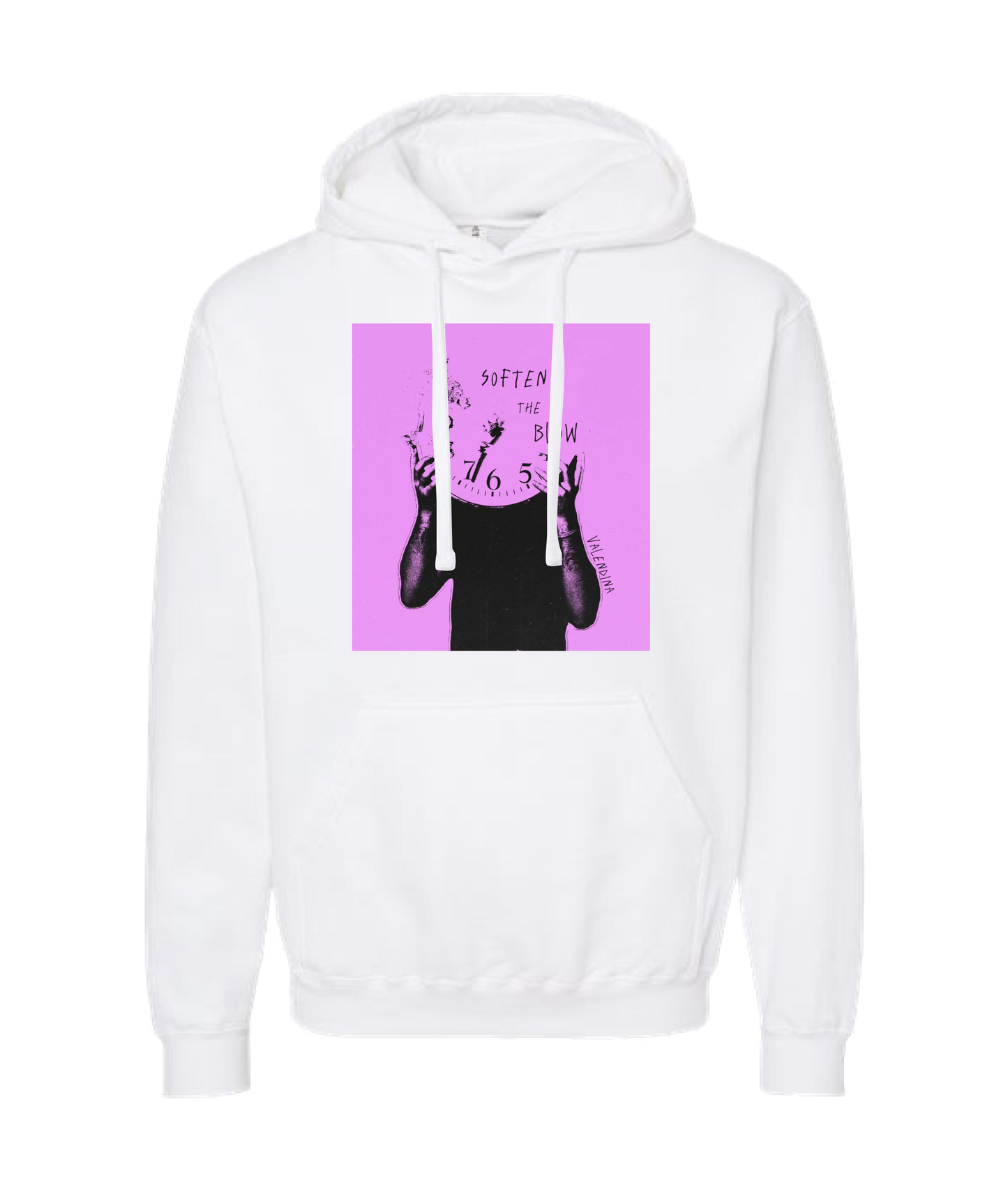 Valendina - SOFTEN THE BLOW - White Hoodie