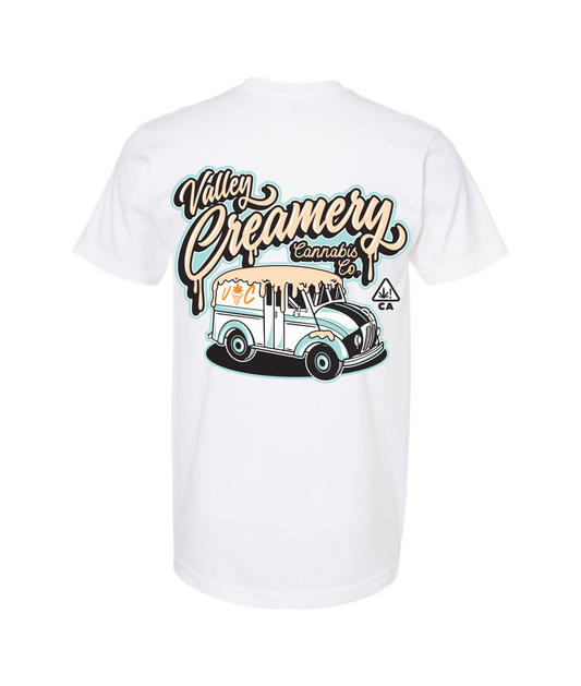 Valley Creamery Cannabis Co. - CREAMERY TRUCK - BLUE - White T Shirt