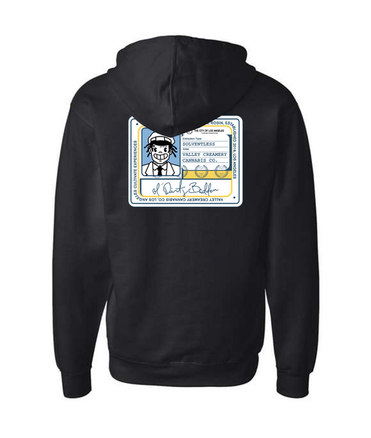 Valley Creamery Cannabis Co. - OL’ Dirty Badder - Black Zip Up Hoodie