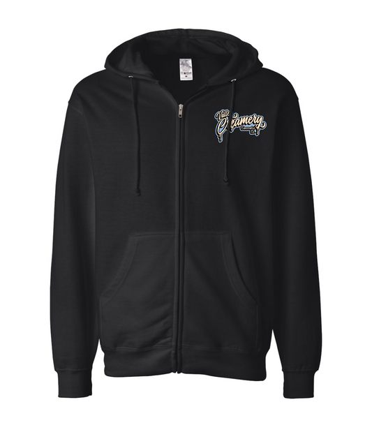 Valley Creamery Cannabis Co. - OL’ Dirty Badder - Black Zip Up Hoodie