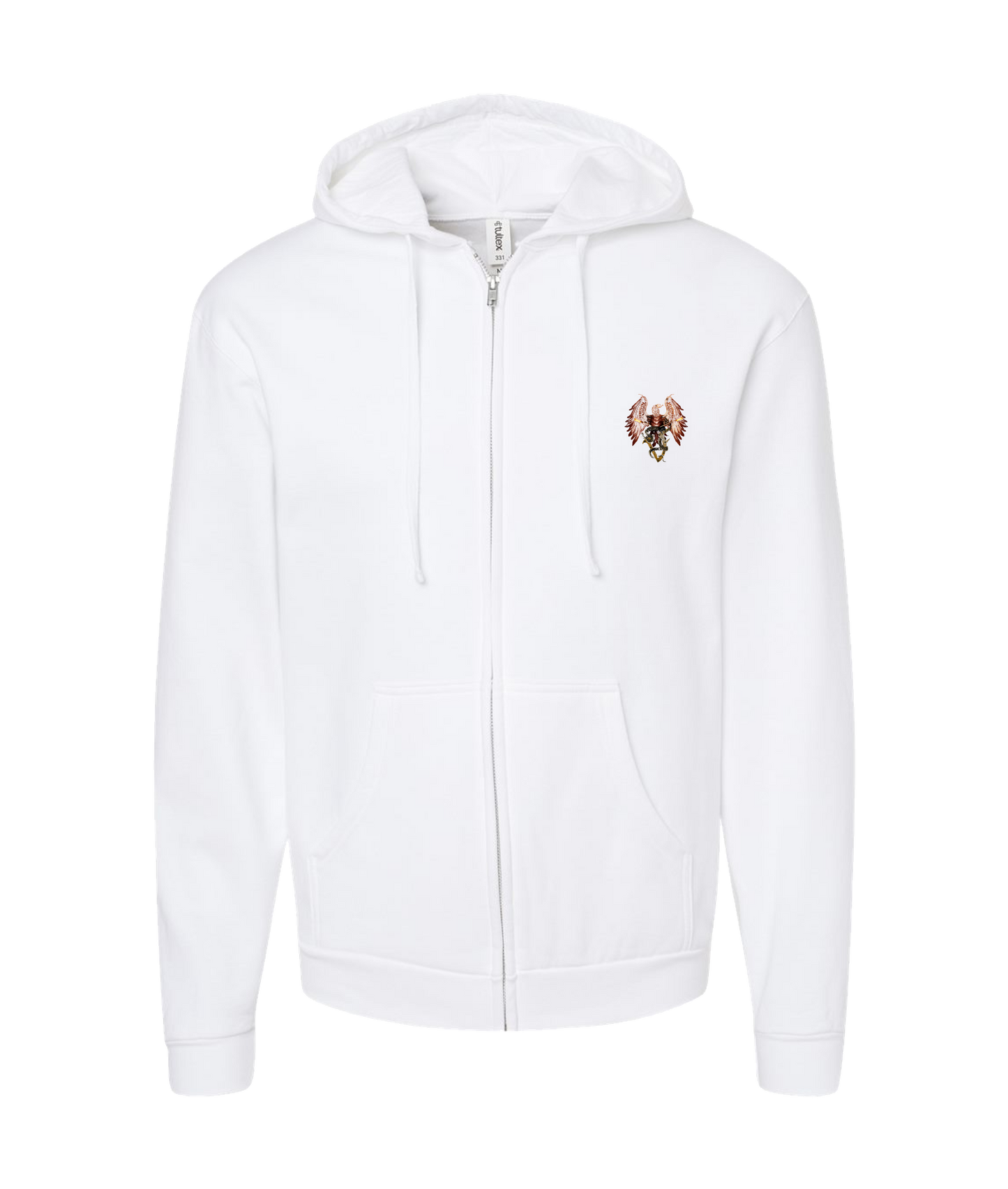 Vibrahaven - LOGO 1 - White Zip Up Hoodie