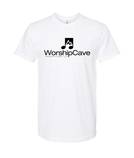 WorshipCave Productions LLC - Black Logo - White T-Shirt