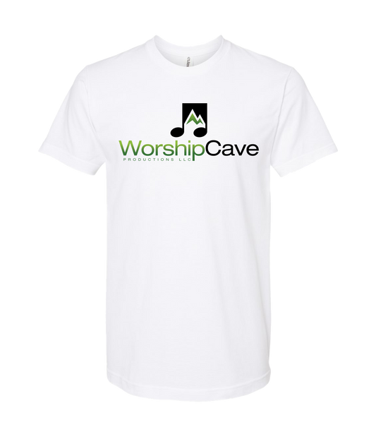 WorshipCave Productions LLC - Colored Logo - White T Shirt